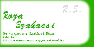 roza szakacsi business card