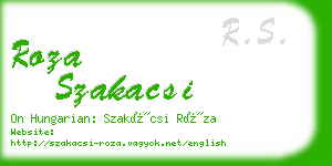 roza szakacsi business card